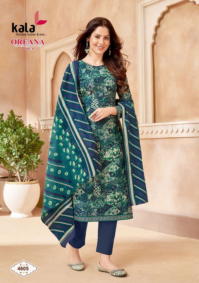 Kala Oreana 4 Cotton Printed Readymade Suits
